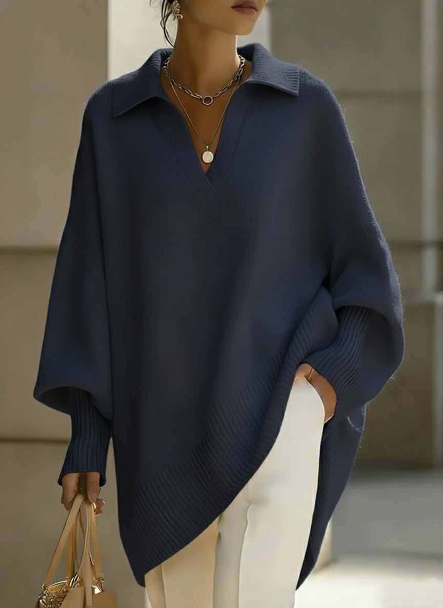 📦📦 New Arrivals🔥 Women's Solid Color V-neck Long-sleeved Casual Loose-fitting Knitted Pullover Sweater