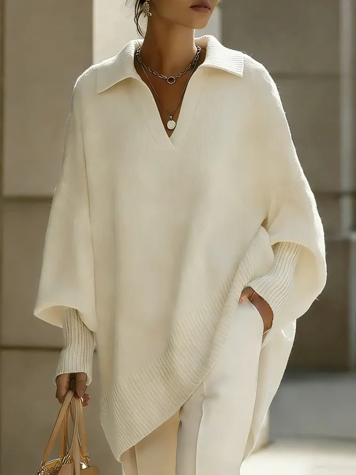 📦📦 New Arrivals🔥 Women's Solid Color V-neck Long-sleeved Casual Loose-fitting Knitted Pullover Sweater