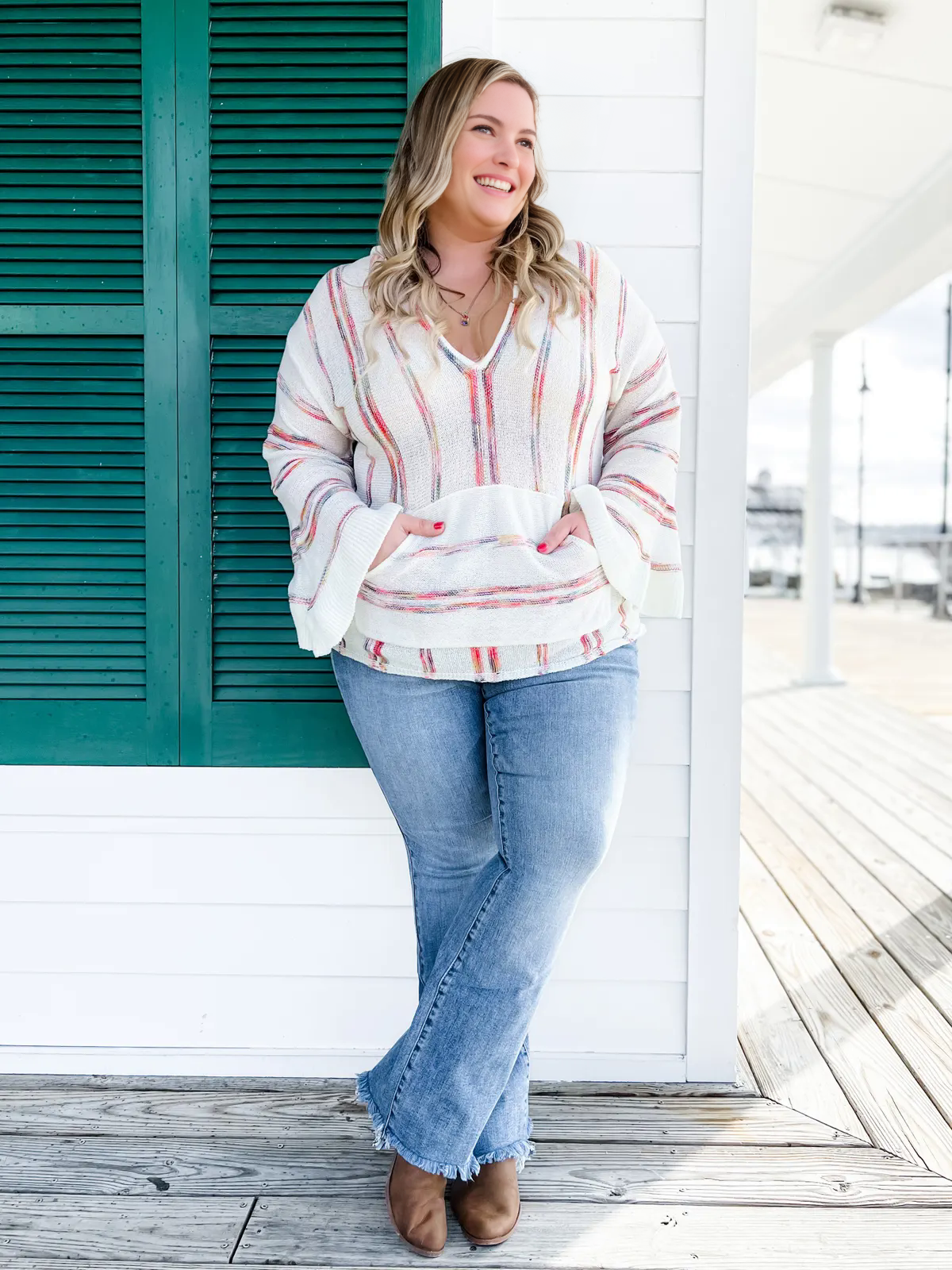 💝💝Vintage Double Button Frayed Hem Bootcut Jeans (Buy 2 Free Shipping)