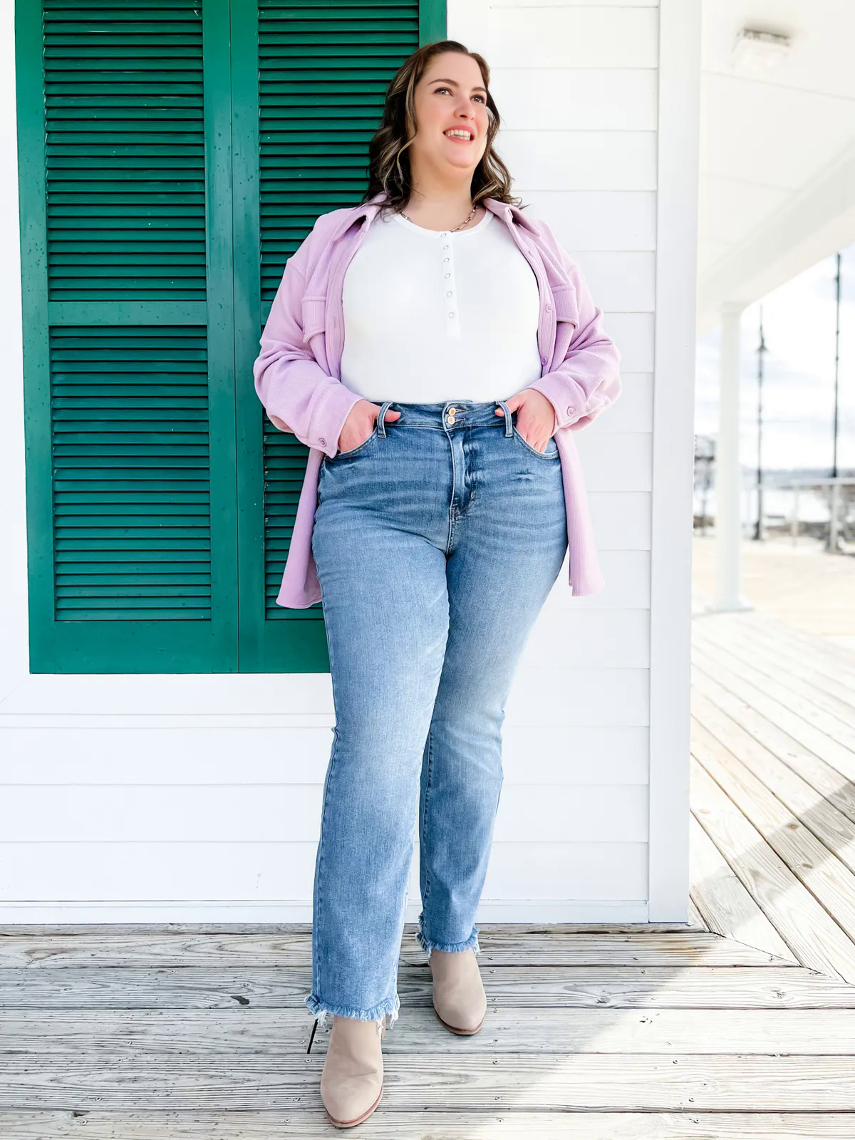 💝💝Vintage Double Button Frayed Hem Bootcut Jeans (Buy 2 Free Shipping)