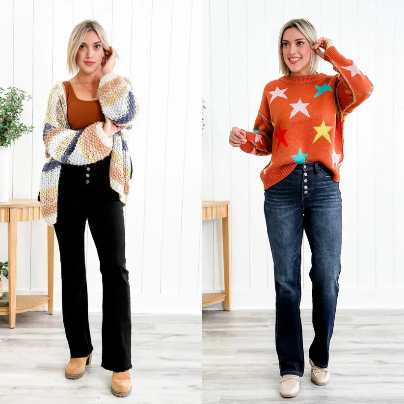 💝💝Judy Mid Rise Button Fly Bootcut Jeans (Buy 2 Free Shipping)