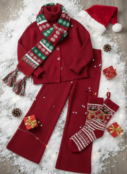 📦📦Buy 2 PCS for free shipping🎄 Cozy Cardigan Sweater and Pants Two-Piece Set
