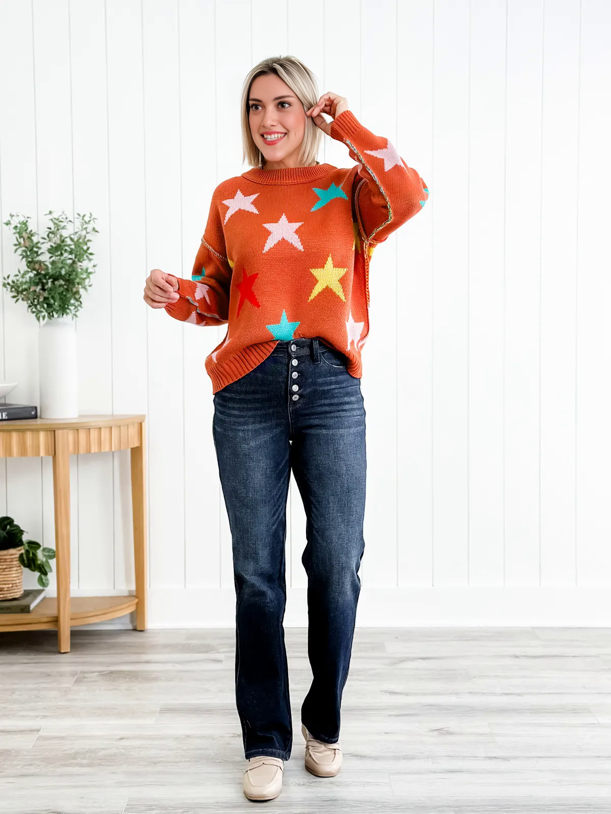 💝💝Judy Mid Rise Button Fly Bootcut Jeans (Buy 2 Free Shipping)