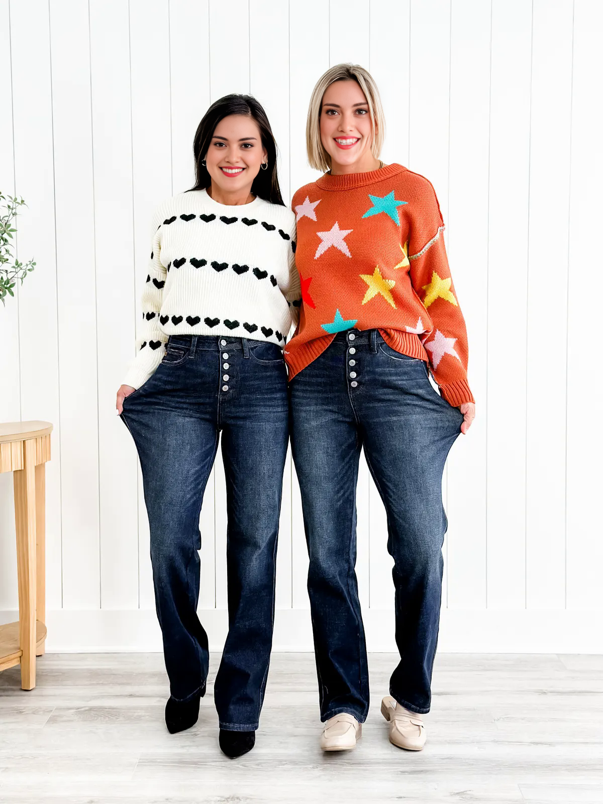 💝💝Judy Mid Rise Button Fly Bootcut Jeans (Buy 2 Free Shipping)