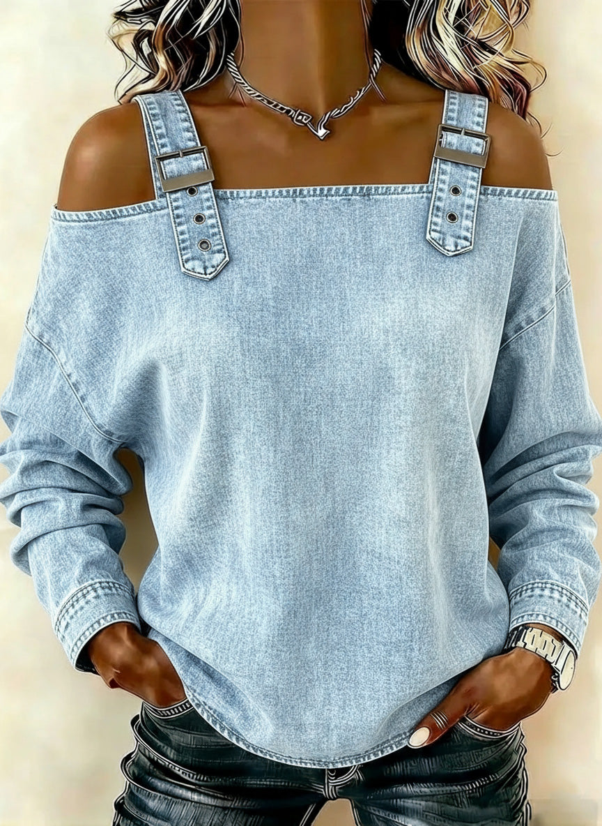📦📦New Arrivals🔥 Women's Sleeveless Denim Shirt