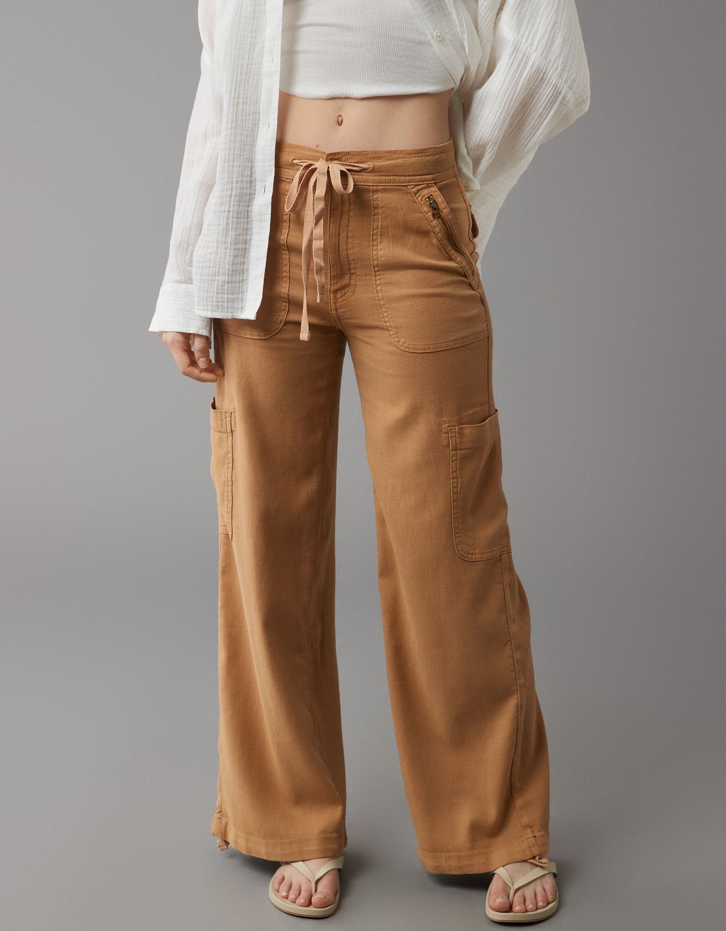 💝💝Linen-Blend Wide-Leg Cargo Pant(BUY 2 FREE SHIPPING)
