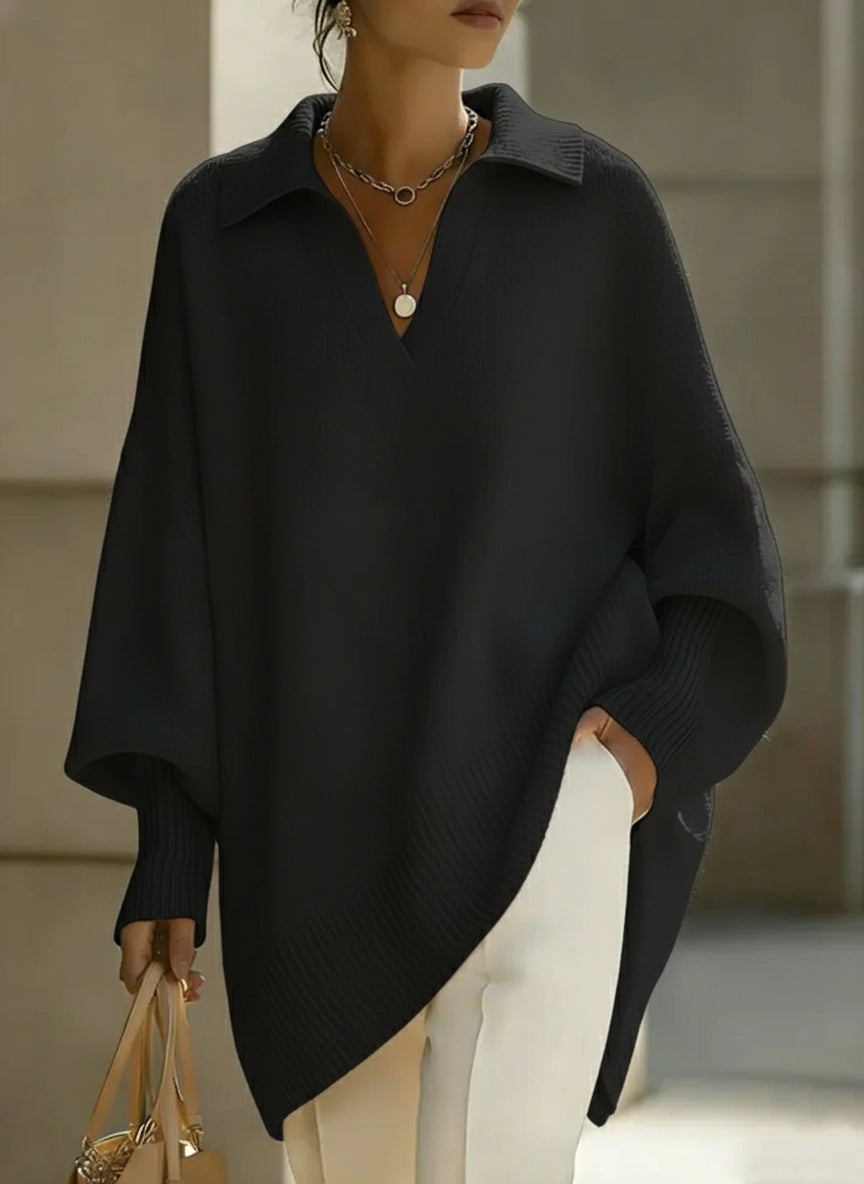 📦📦 New Arrivals🔥 Women's Solid Color V-neck Long-sleeved Casual Loose-fitting Knitted Pullover Sweater