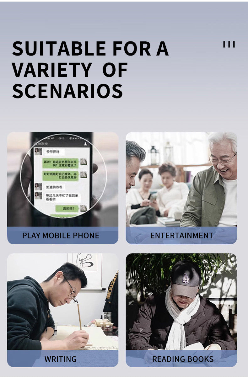 Lastday 70%OFF-Women’s Oversized Square Chain Reading Glasses(1set-6pcs)