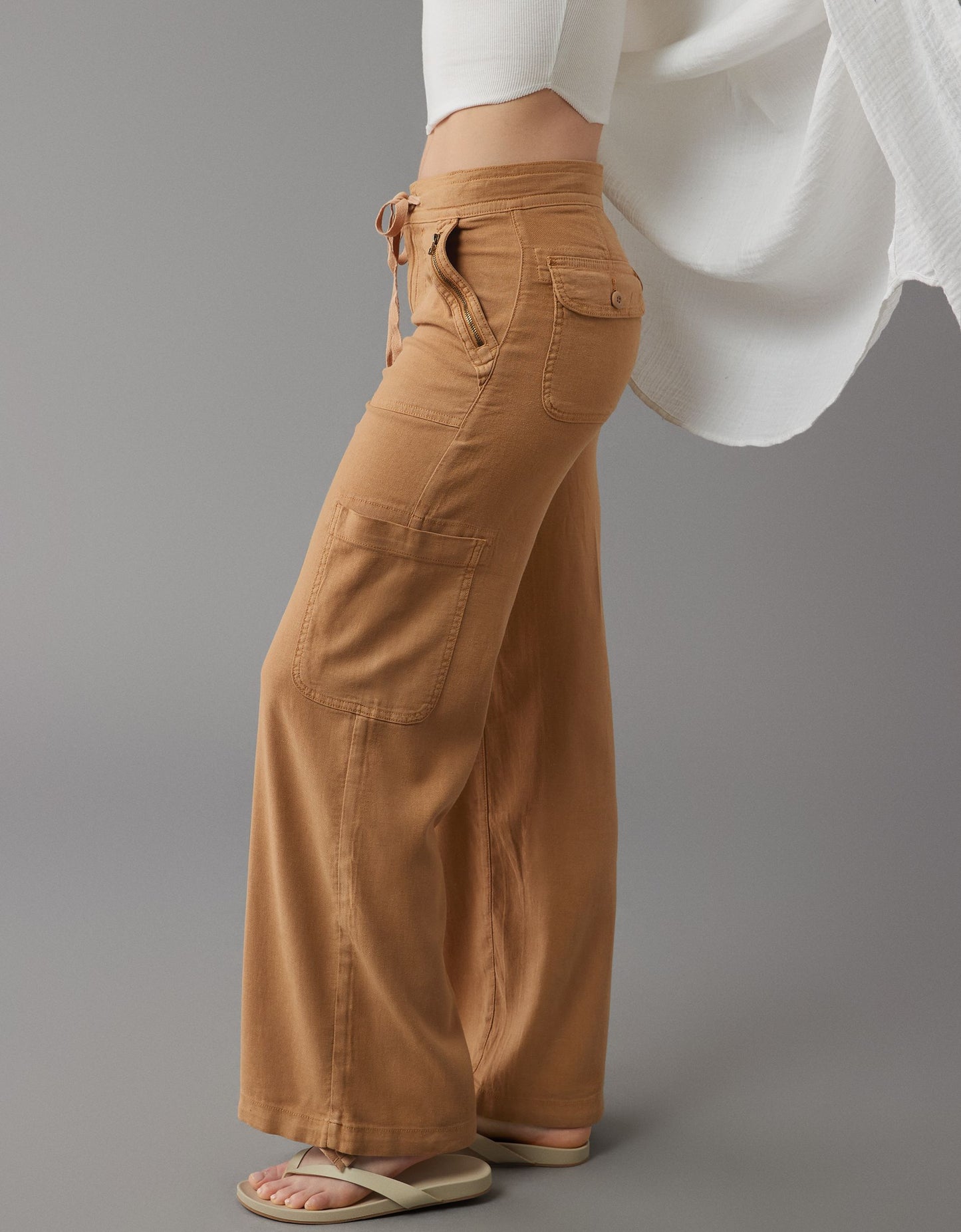 💝💝Linen-Blend Wide-Leg Cargo Pant(BUY 2 FREE SHIPPING)