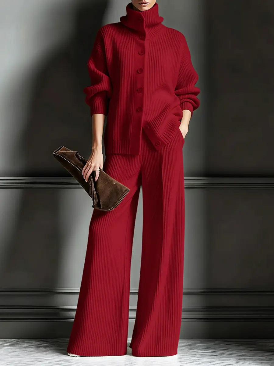 💝💝Women's Cozy Cardigan Sweater and Pants Two-Piece Set