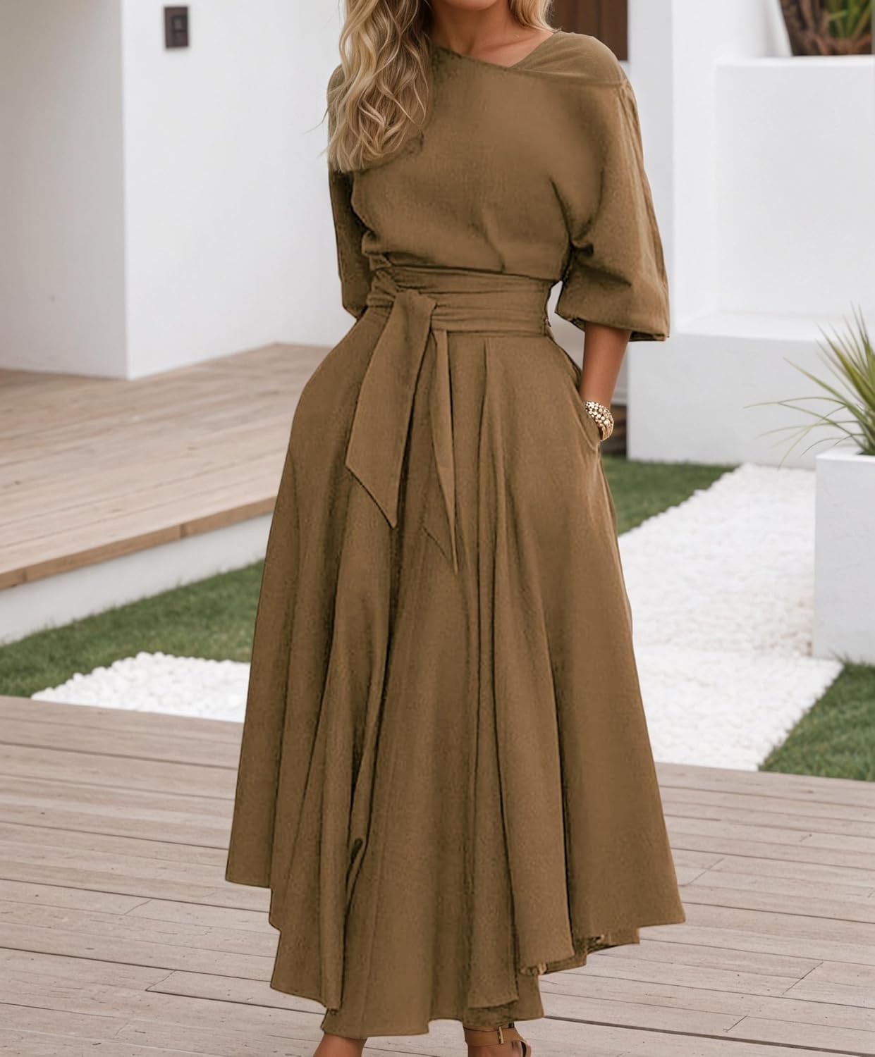 📦📦Buy 2 PCS for free shipping💥Women's Elegant Lantern Sleeve Long Evening Dress for Parties