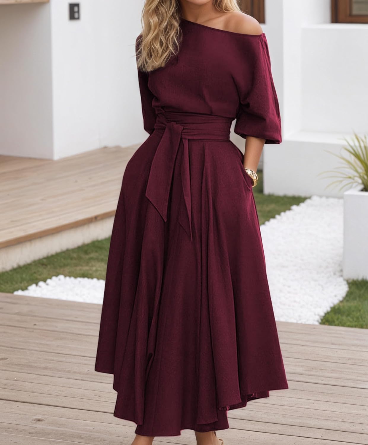 📦📦Buy 2 PCS for free shipping💥Women's Elegant Lantern Sleeve Long Evening Dress for Parties
