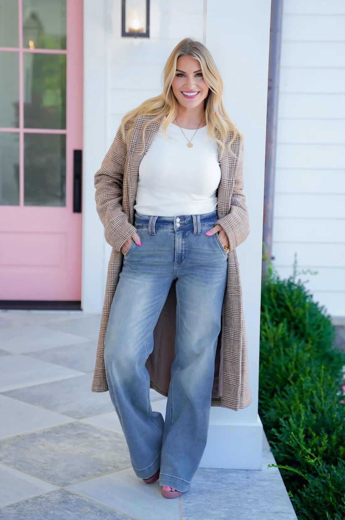 💝💝Judy High Rise Double Button Wide Leg Jeans (Buy 2 Free Shipping)