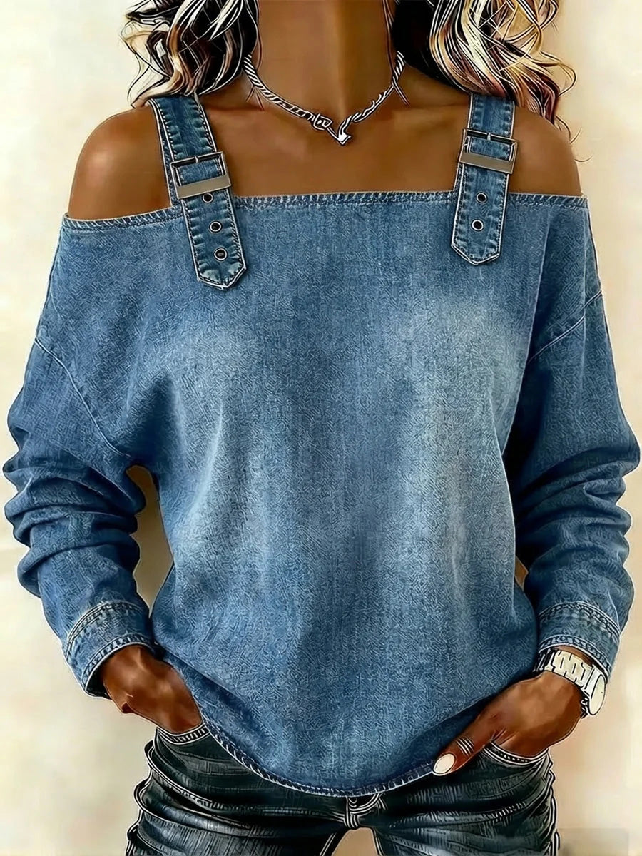 📦📦New Arrivals🔥 Women's Sleeveless Denim Shirt