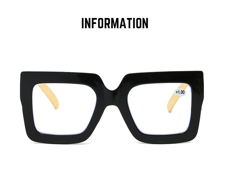 Lastday 70%OFF-Women’s Oversized Square Chain Reading Glasses(1set-6pcs)