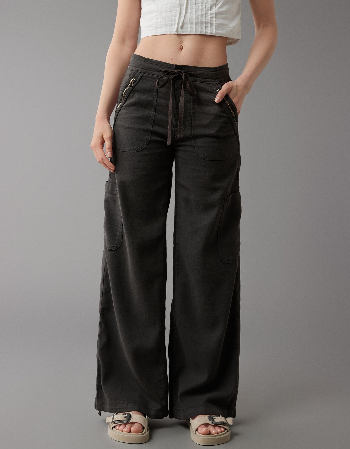 💝💝Linen-Blend Wide-Leg Cargo Pant(BUY 2 FREE SHIPPING)