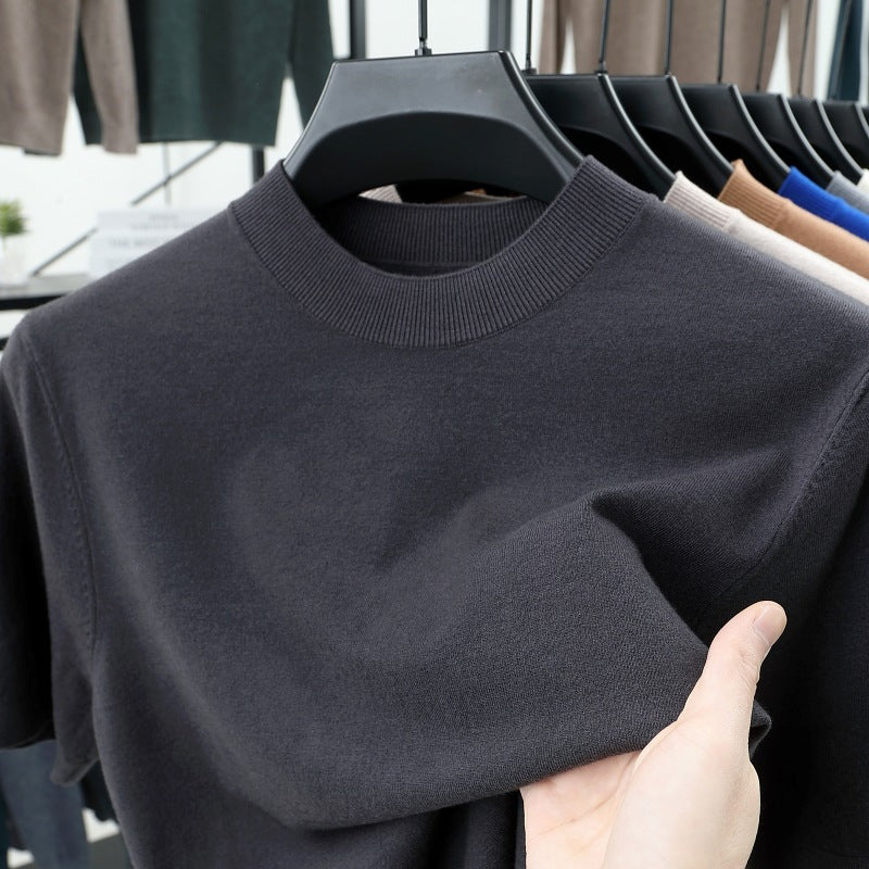 💝💝Last Day 50% OFF🔥Men's Stand Collar Cashmere Casual T-shirt (Buy 2 Free Shipping)