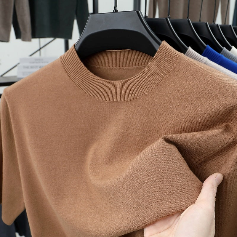 💝💝Last Day 50% OFF🔥Men's Stand Collar Cashmere Casual T-shirt (Buy 2 Free Shipping)