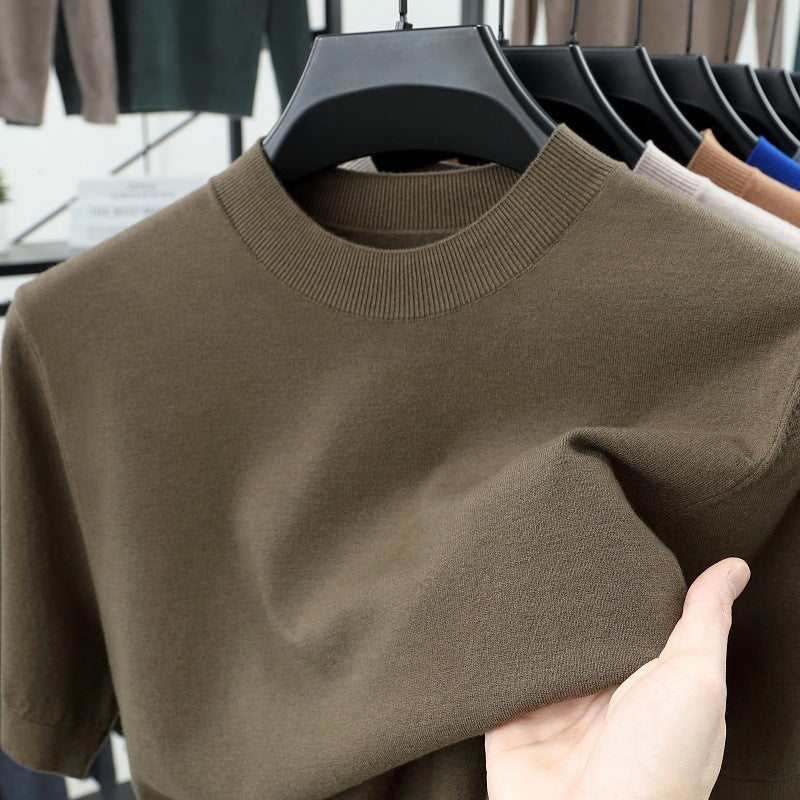 💝💝Last Day 50% OFF🔥Men's Stand Collar Cashmere Casual T-shirt (Buy 2 Free Shipping)