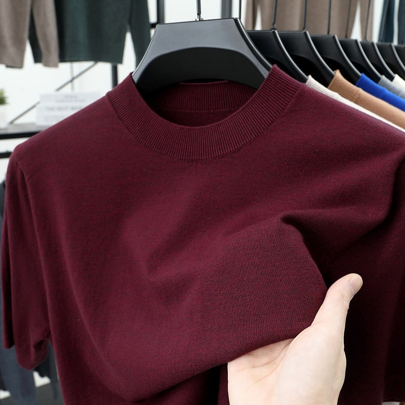 💝💝Last Day 50% OFF🔥Men's Stand Collar Cashmere Casual T-shirt (Buy 2 Free Shipping)