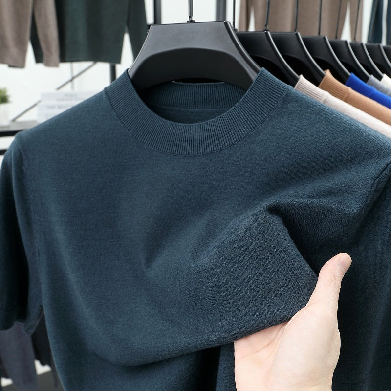 💝💝Last Day 50% OFF🔥Men's Stand Collar Cashmere Casual T-shirt (Buy 2 Free Shipping)
