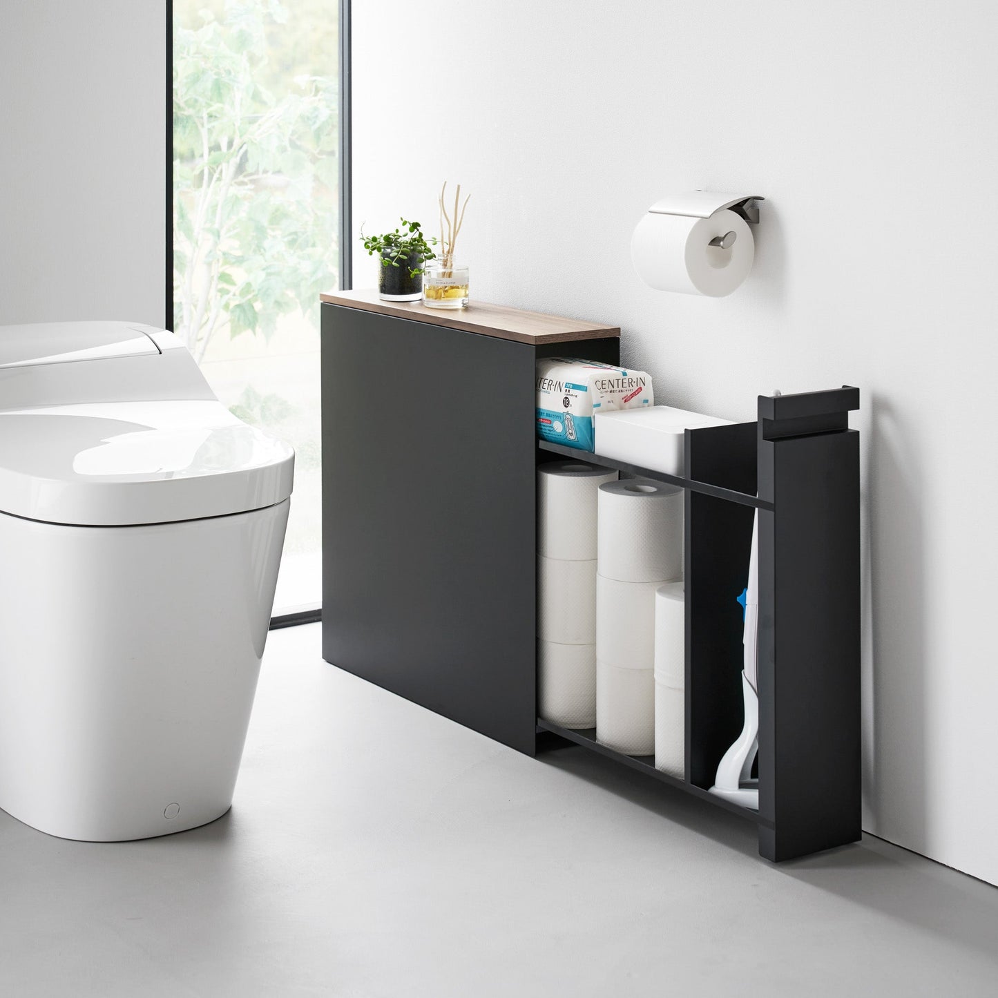 🎈Clearance Sale: 50%OFF Sliding Wood-Top Storage Rack