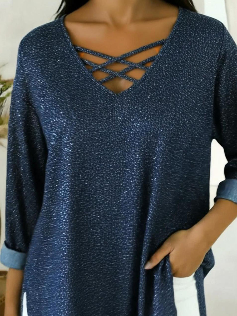 💝💝Women's Casual Sparkling Denim Top