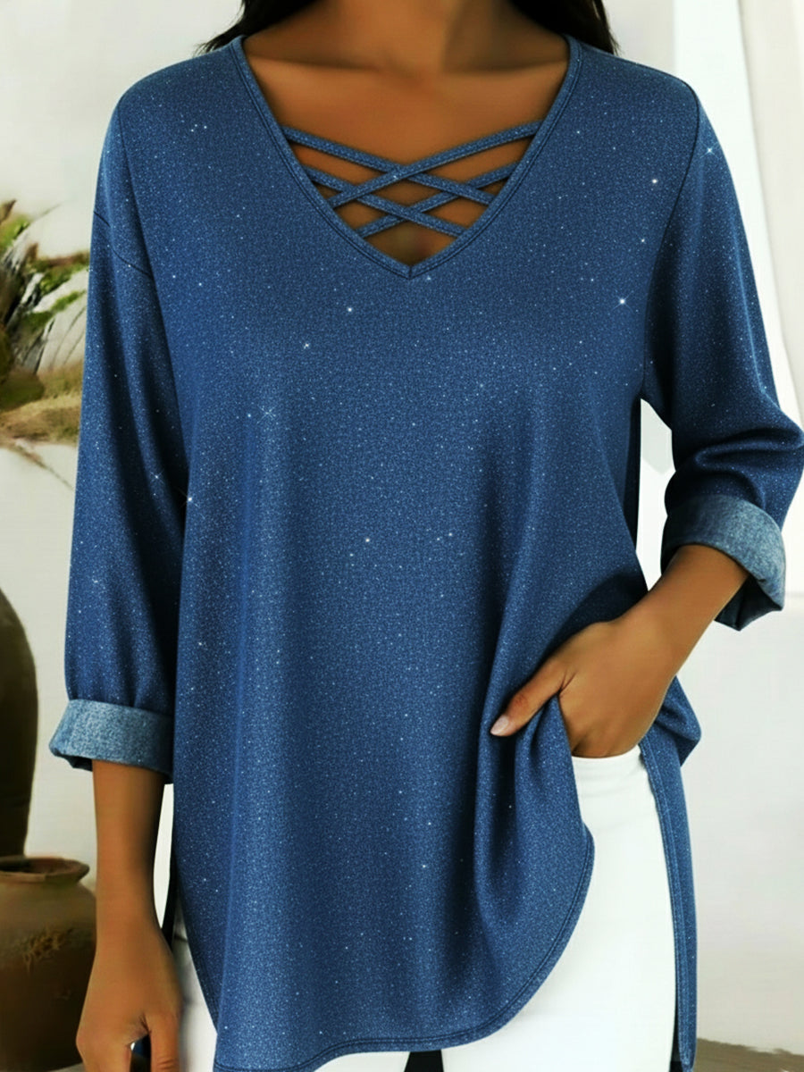 💝💝Women's Casual Sparkling Denim Top