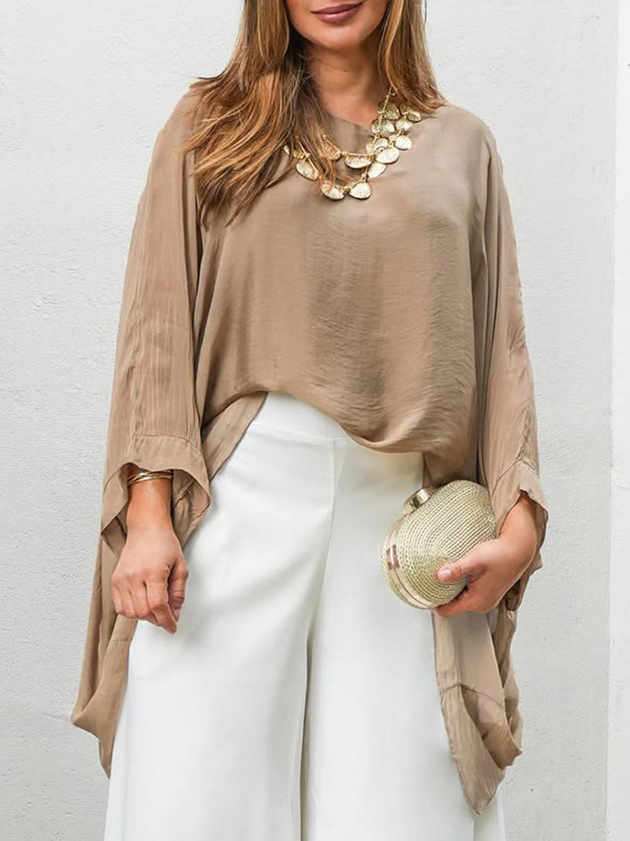 💝💝Women's Round-neck Long-sleeved Casual Loose Top