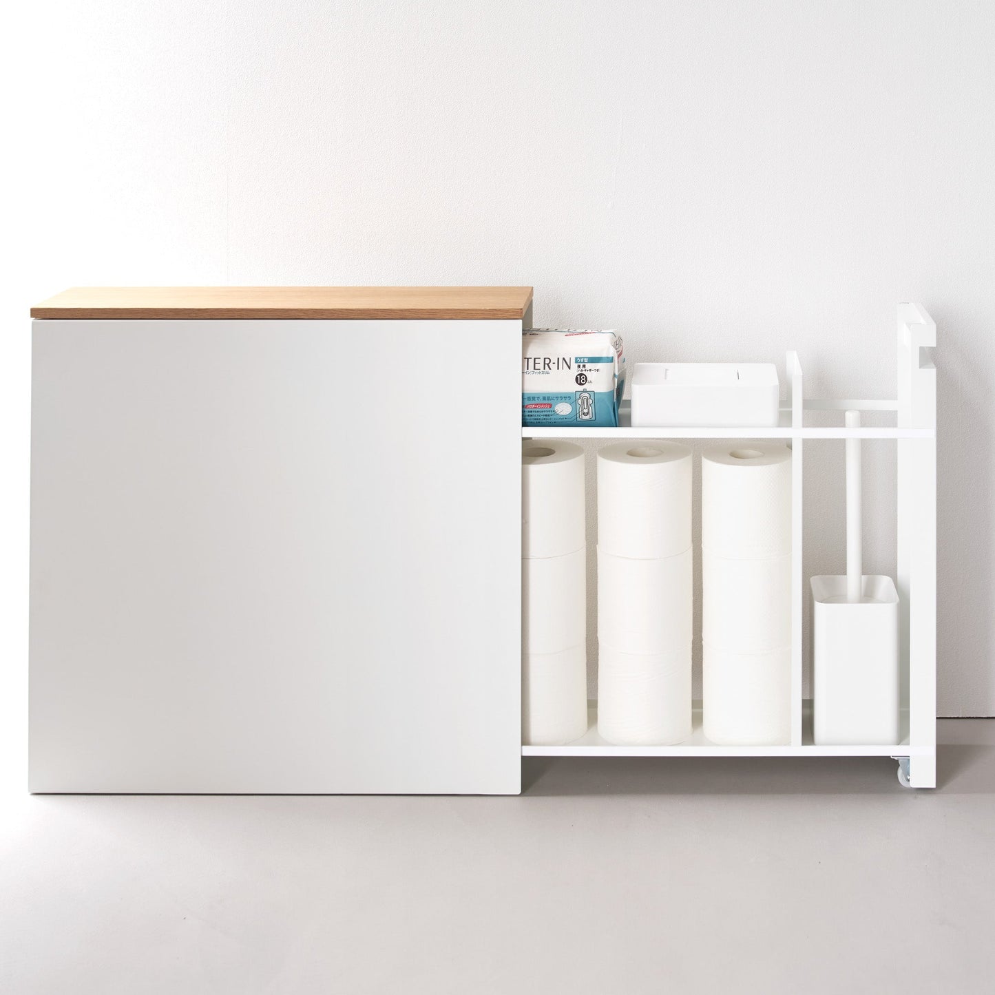 🎈Clearance Sale: 50%OFF Sliding Wood-Top Storage Rack